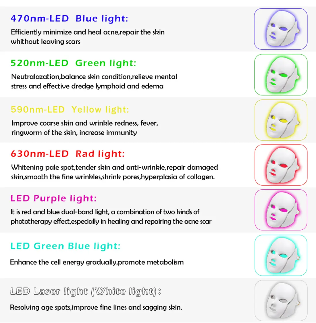 7 colors LED beauty mark9