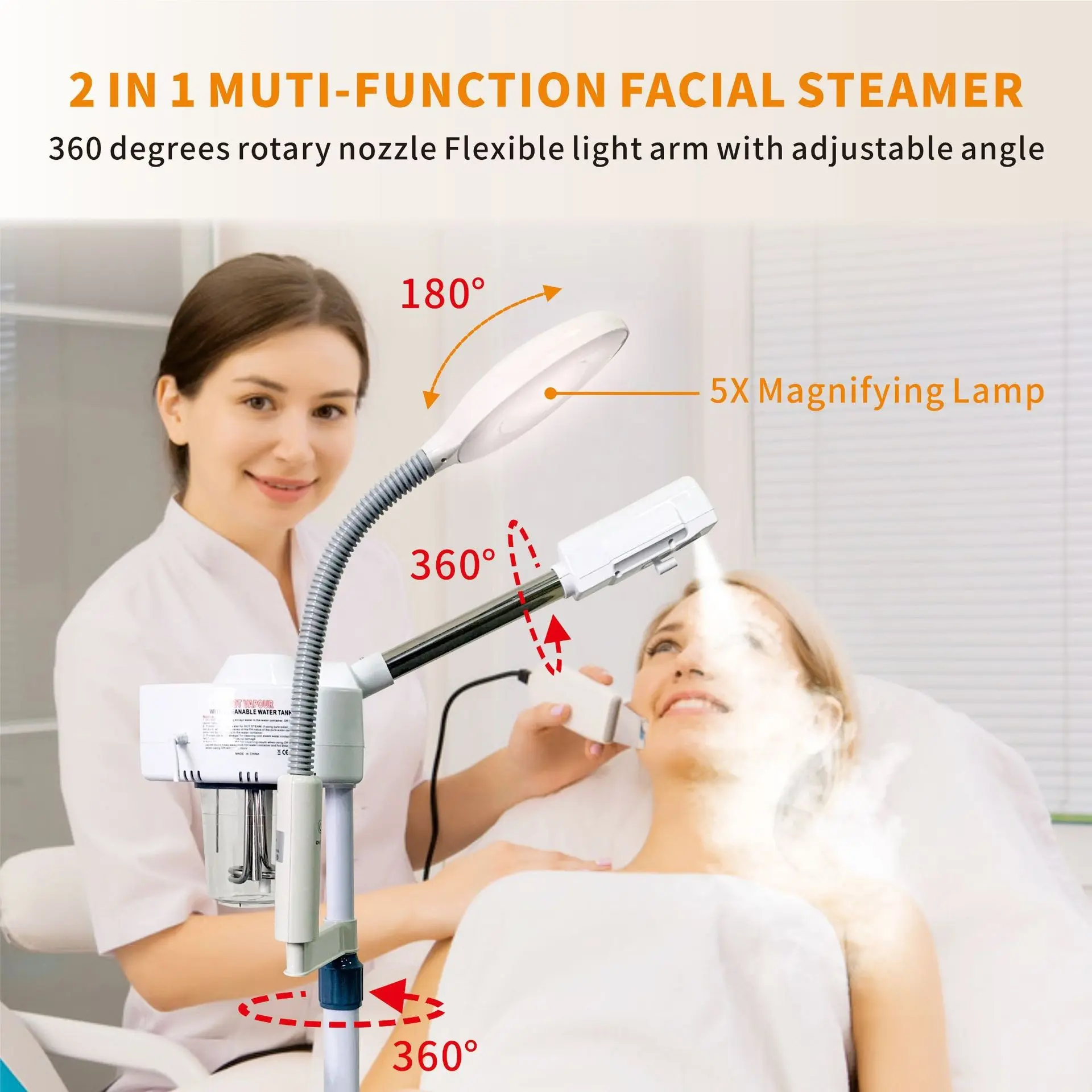 Buy nano spray face moisturizing steamer with magnifying light Factory, Suppliers