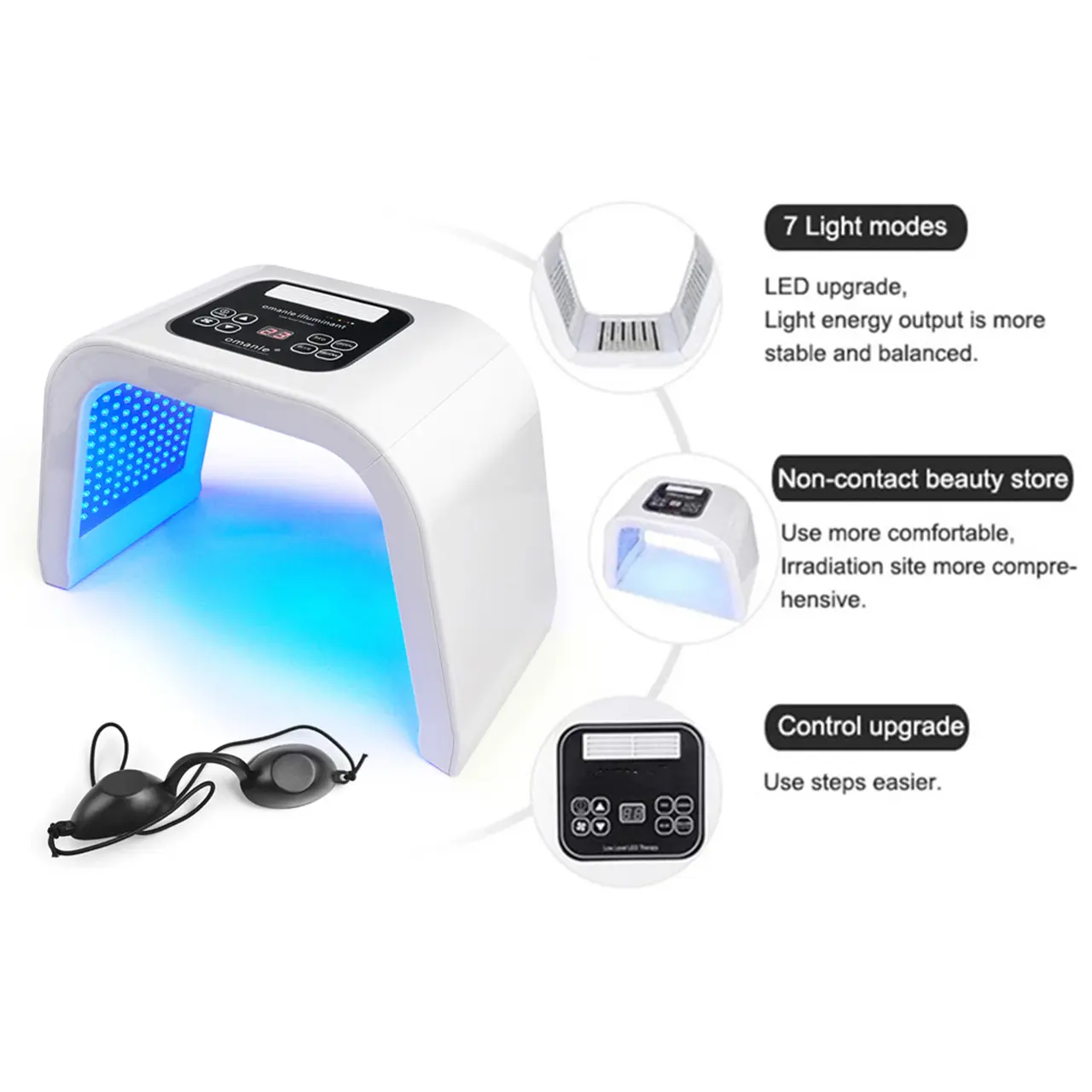 Custom 7 Colors Photon Led Light Face Treatment Machine Suppliers, Supplier