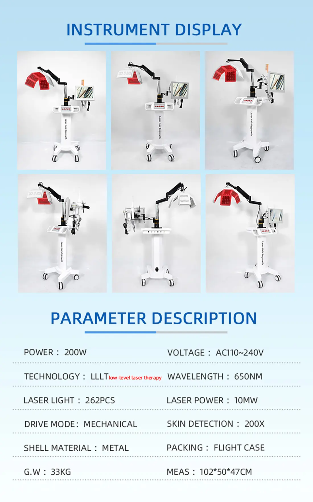 lllt laser hair regrow machine