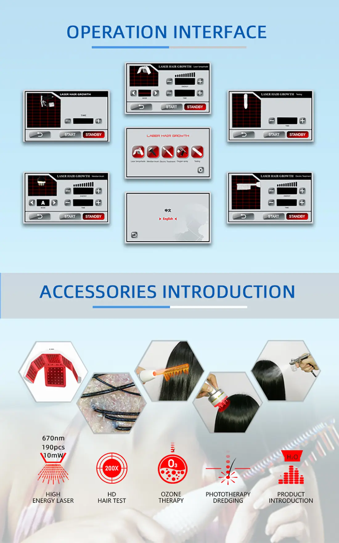 650nm anti hair lose machine