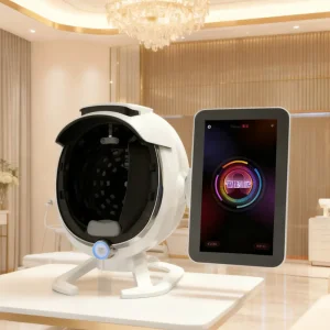 AI face skin quality and moisture analysis machine with scalp analyzer