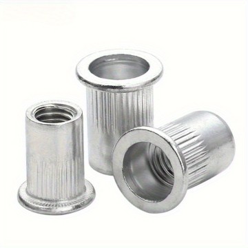 Open End Flat Head Knurled Body Rivet Nuts
