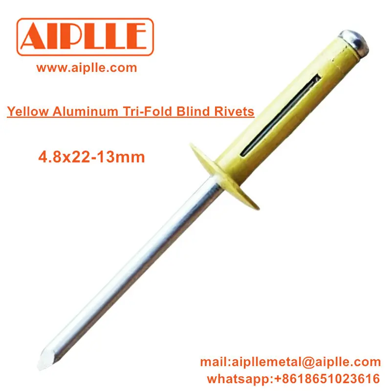 Wholesale Yellow Aluminum Tri-Fold Blind Rivets Manufacturers, Manufacturer