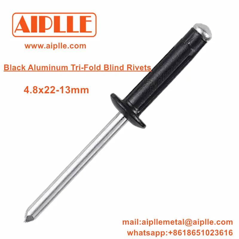 China Black Aluminum Tri-Fold Blind Rivets Manufacturers, Manufacturer