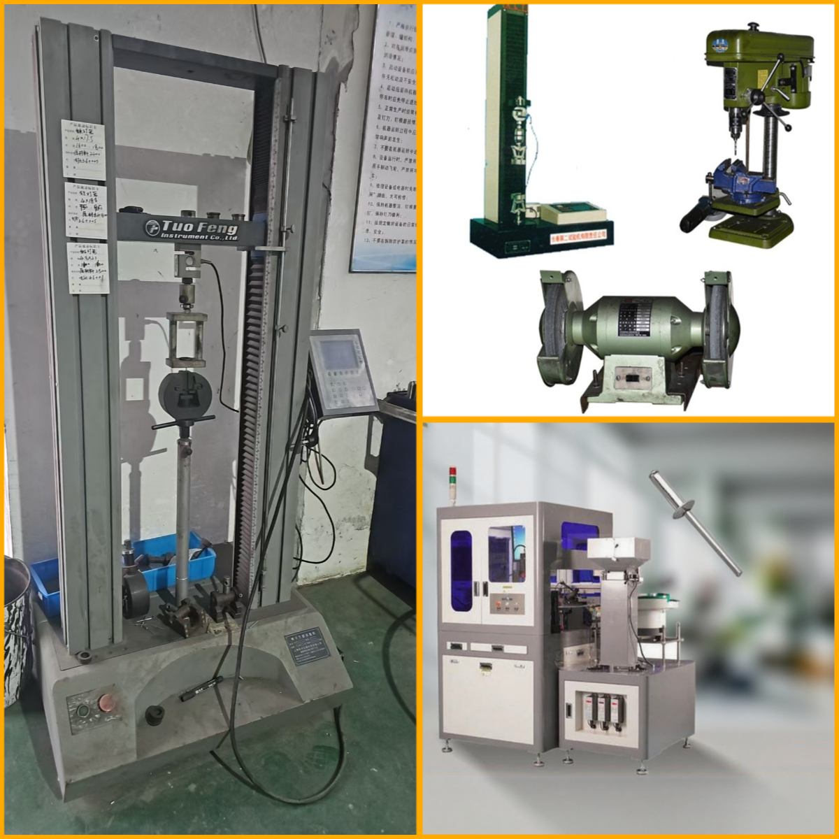 Testing equipment for types blind rivets