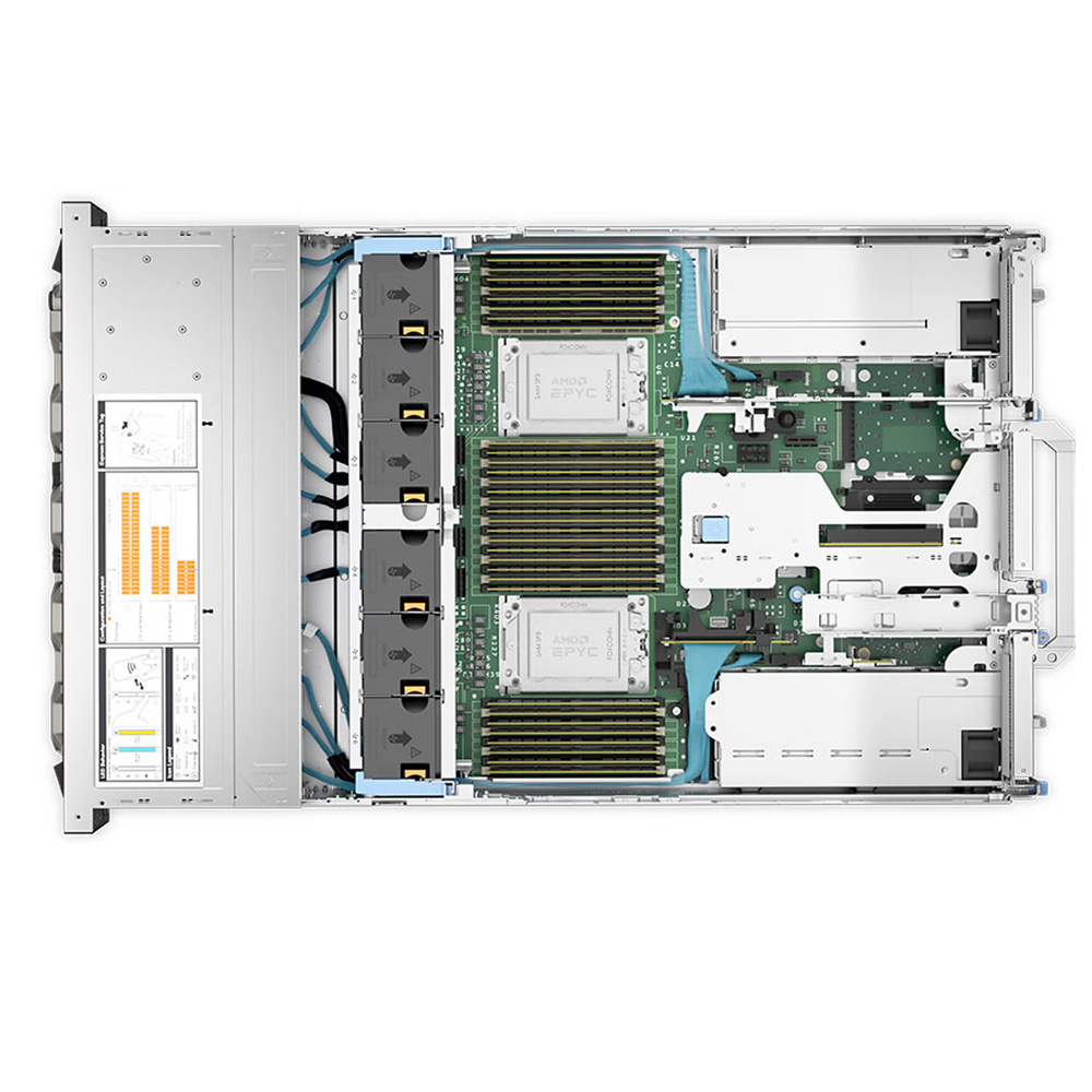 Dell 2U Rackmount Server PowerEdge R7525 AI Training GPU Server in Stock 4TB SAS 32GB DDR4