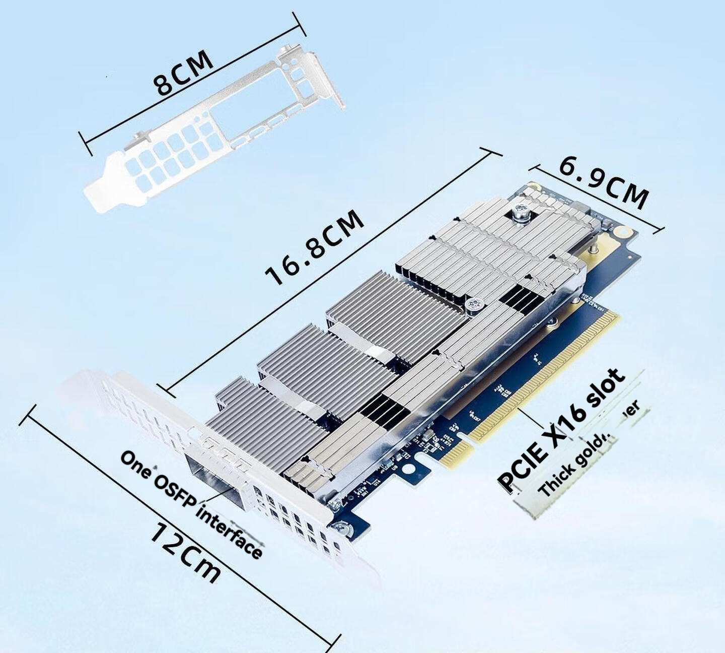 Factory Direct Price MCX75310AAS-NEAT 400GbE Single Port OSFP PCI Express 5.0 X16 Network Adapter for Server