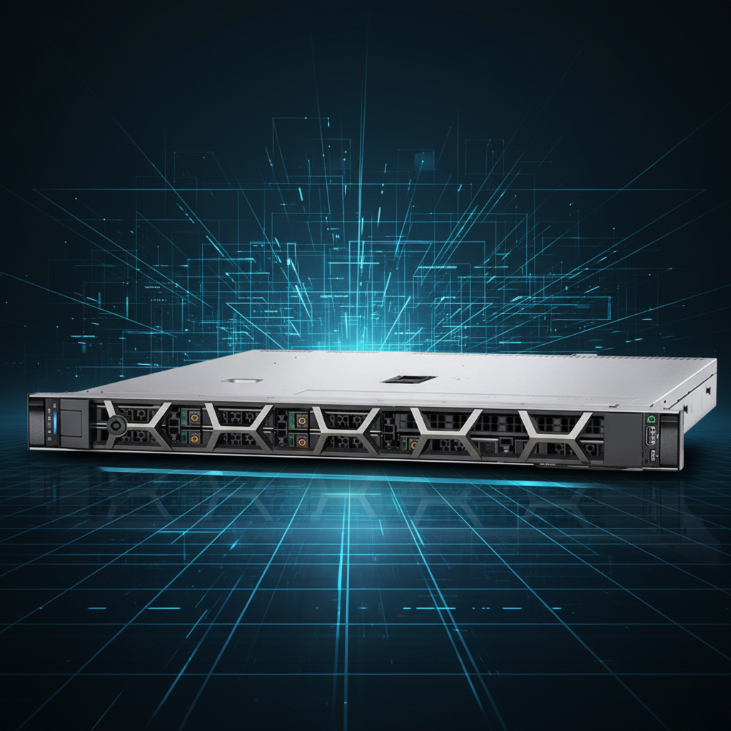 Dell Single CPU Rack Server PowerEdge R360 with Server Board Supporting 16GB DDR5 RAM   1U Rack Server