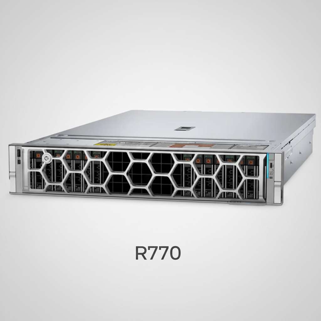 Dell PowerEdge R770 2U Rack Server Intel Xeon CPU Support DDR5 Memory SSD HDD Storage Enterprise Data Center Server