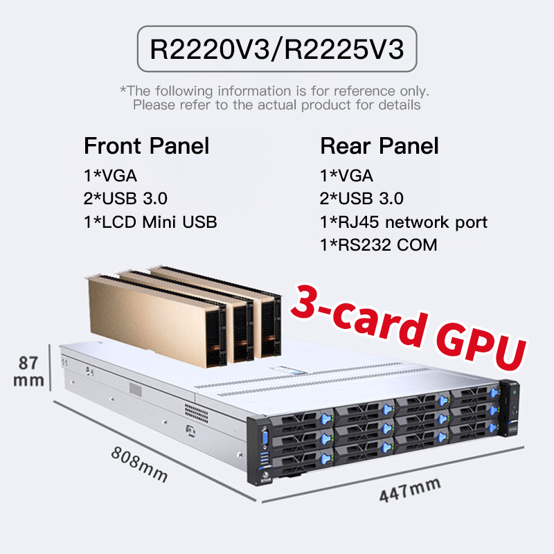 4th Gen Intel Xeon 32 DDR5 Slots & PCIe 5.0 R2220 V3 High-Performance 2U Dual-CPU Rack-Mounted Server in Stock