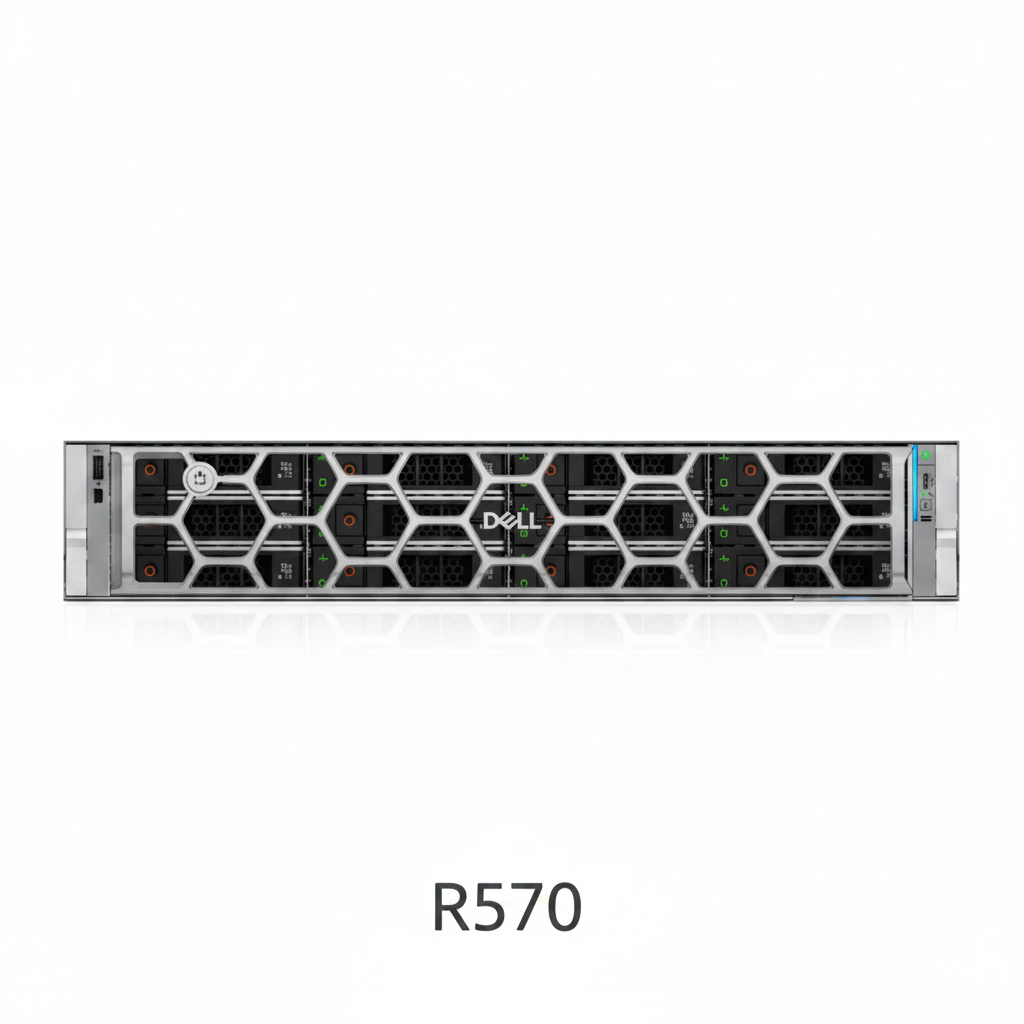 Dell R570 2U Server Dual Socket Intel Xeon Processor Scalable for Virtualization Cloud Computing Business Storage Server