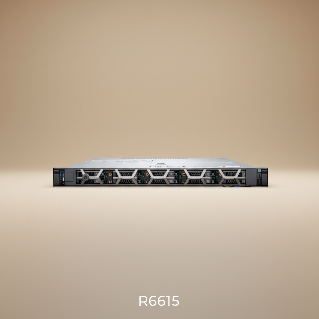 Dell PowerEdge R6615 1U Rack Mount Server Single Socket EPYC 9004 Series CPU DDR5 Memory Data Center Server