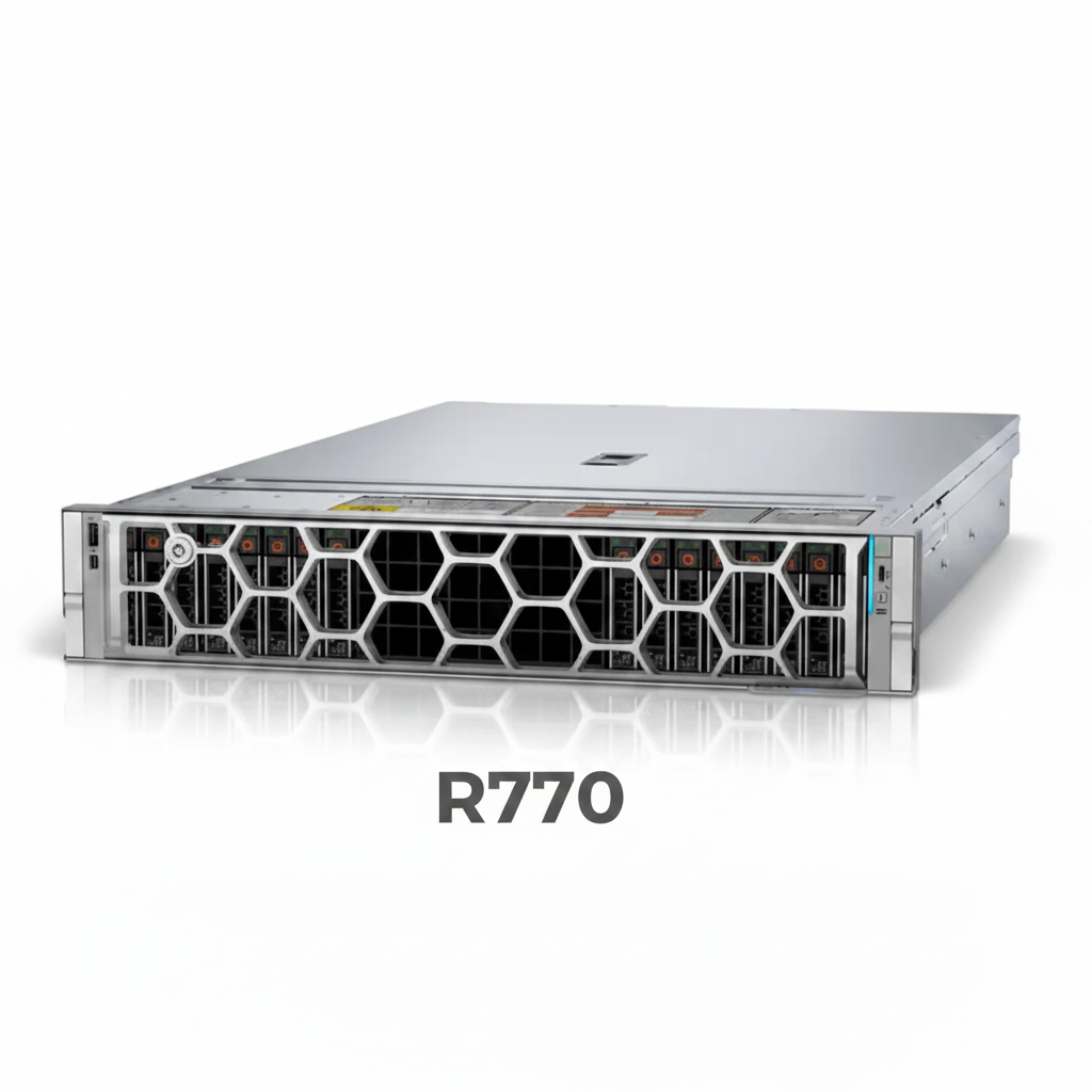 Dell PowerEdge R770 Enterprise Rack Server Intel Xeon CPU Optional SSD HDD Expandable Storage 2U Rack Server