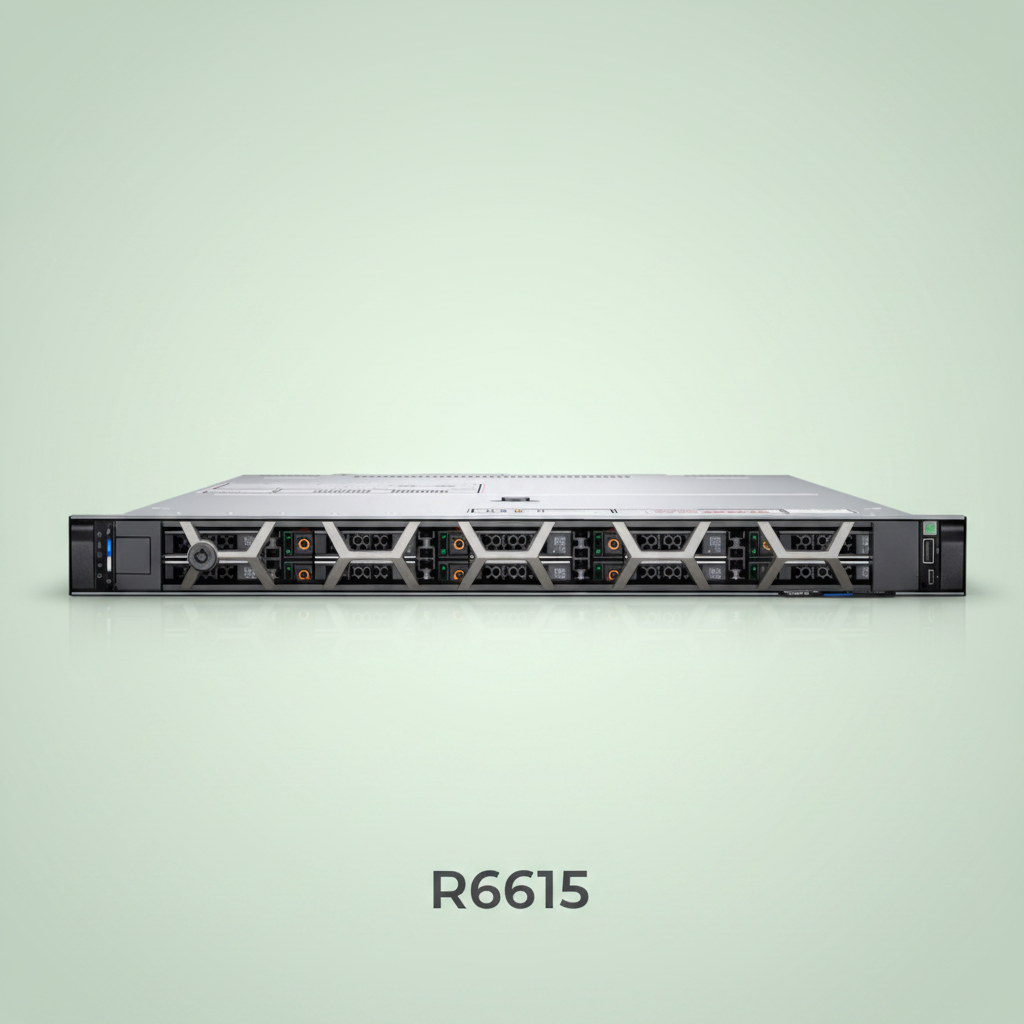 Dell R6615 1U Rack Server with AMD EPYC 9124 3.0GHz Processor  Power Supply HDD SSD Enterprise Server In Stock