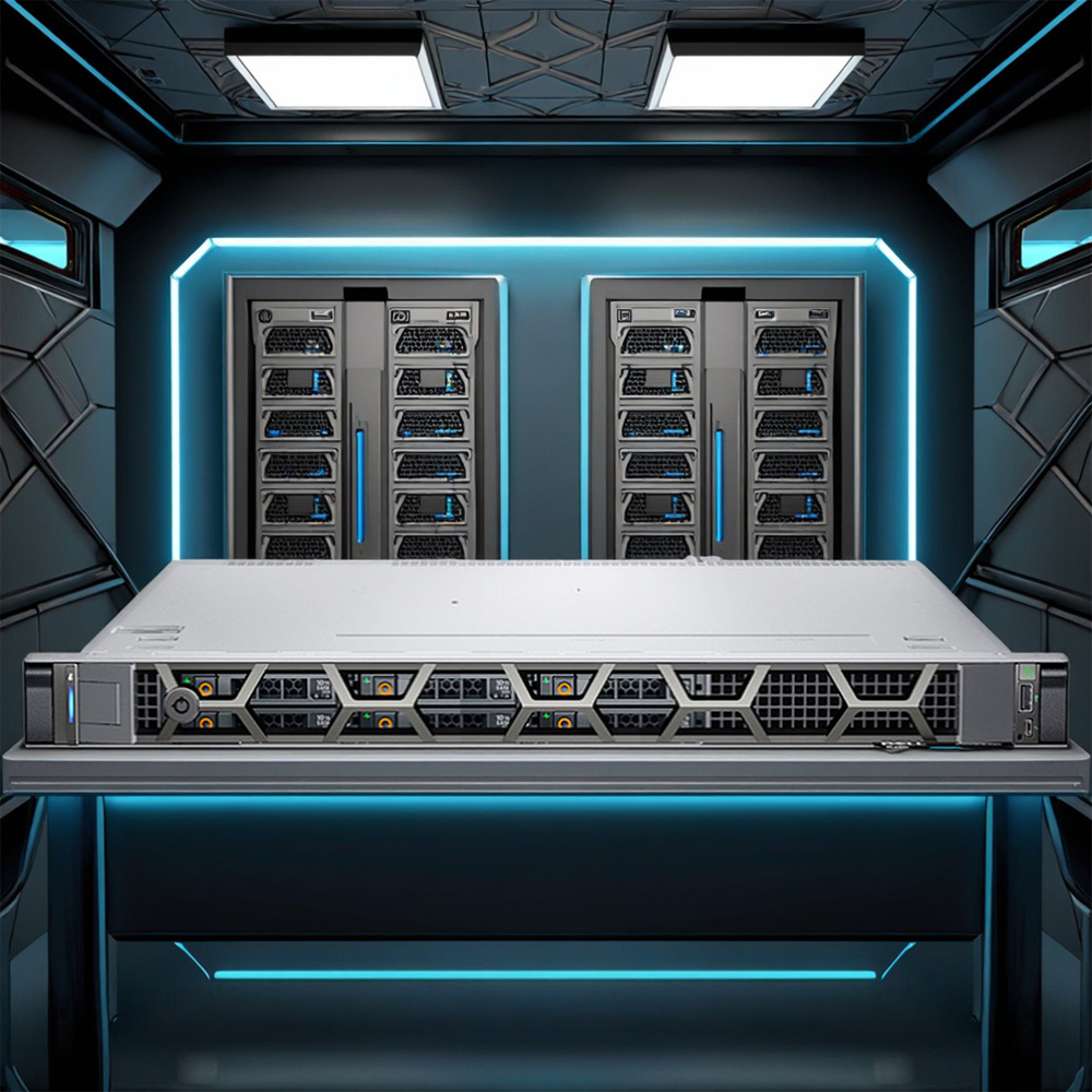 Dell High Quality PowerEdge Server R260 With E-2414 Processor 16GB DDR5 RAM H355 450W Power Supply R260 1U Rack Server