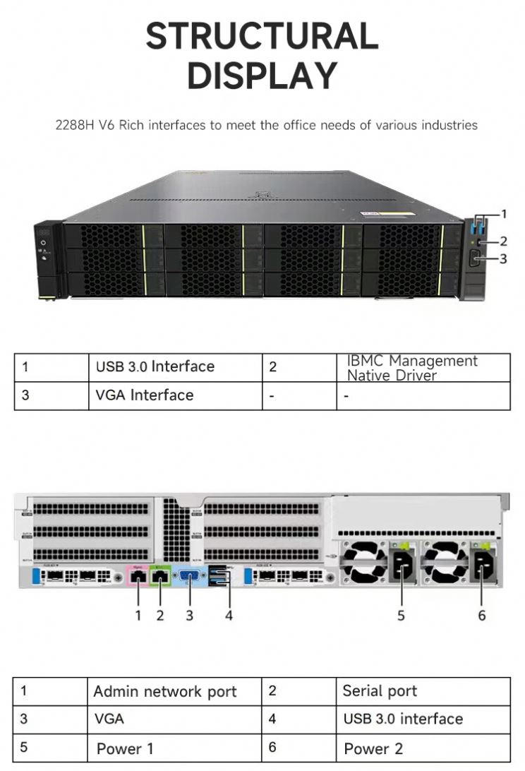 New xFusion Fusionserver 2288H V6 Computer Server 8x2.5-Inch Drive Xeon 4310*2 2288H V6 2U 2-socket Rack Server