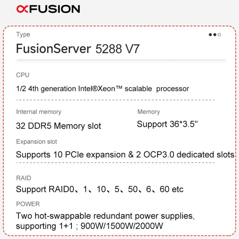 FusionServer 5288 V7 4U Servers Computer Nas Storage Pc Gpu And Buy Workstations Web Devices Ssd Networks Rack Xeon Server