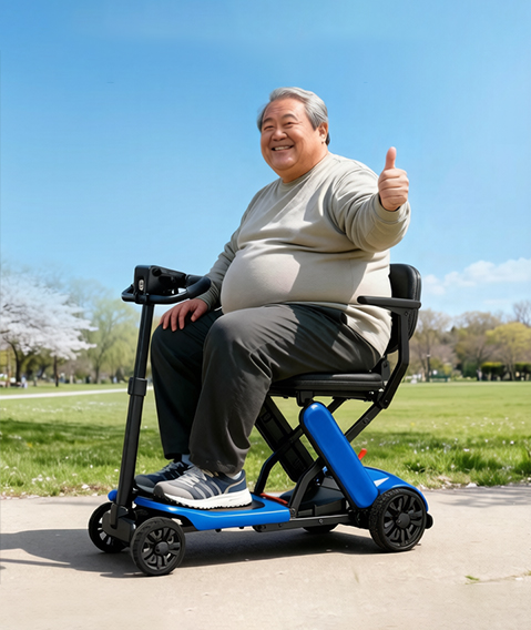 Rock-solid load capacity electric vehicle that folds in seconds for effortless storage
