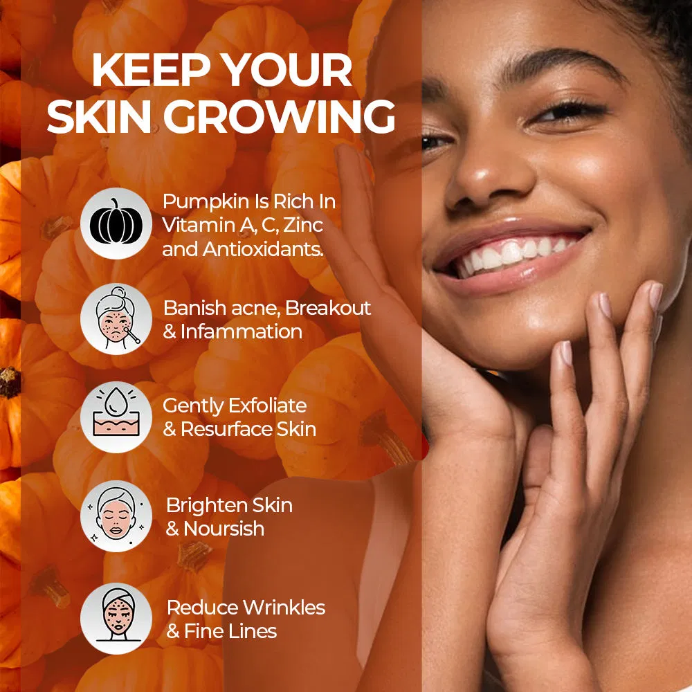 Women Pumpkin Cleansing Facial Mask Whitening Gently Exfoliating Clean Face Mask