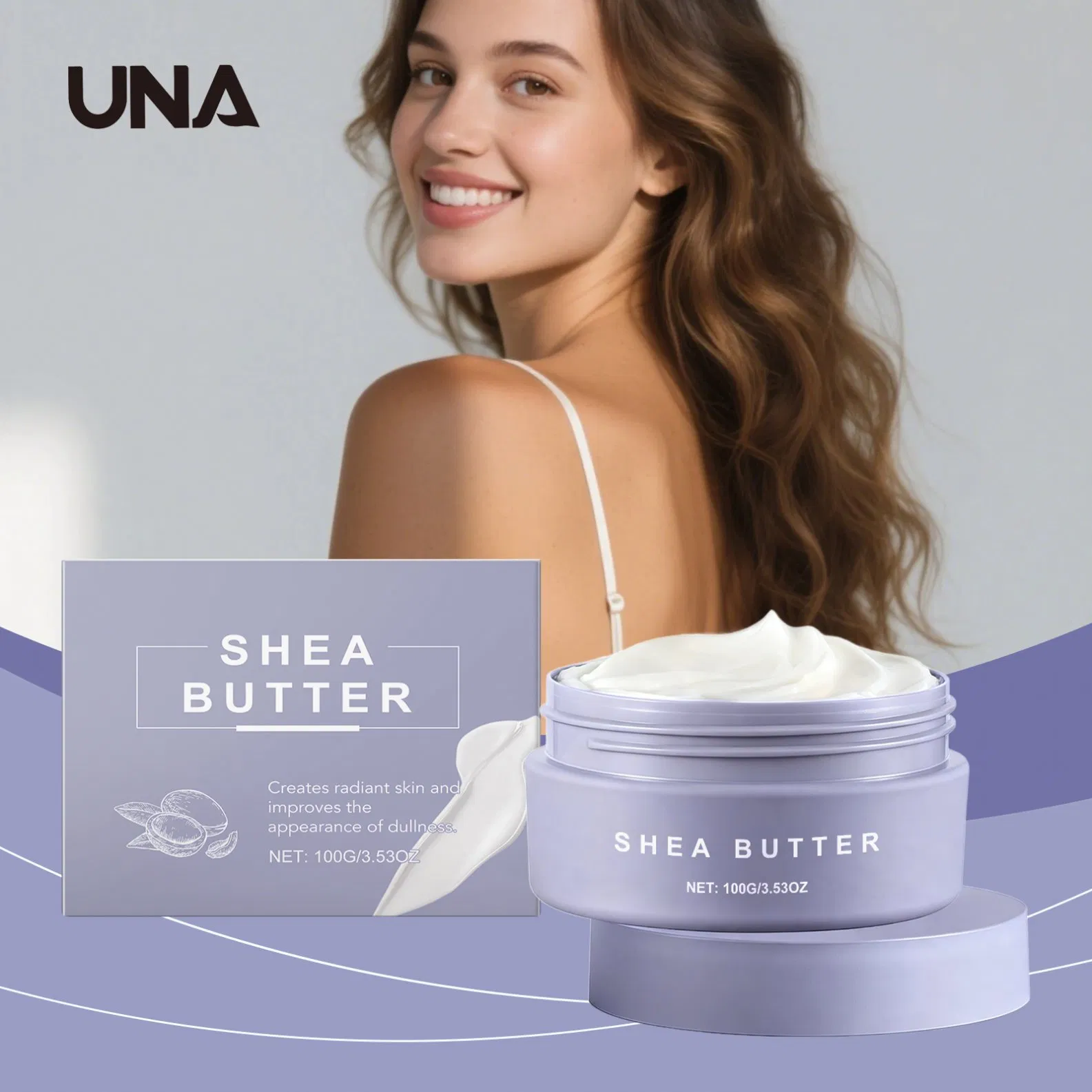 Shea Butter Moisturizing Cream - Gentle Nourishment and Hydration for Facial Skin, Soft, Refreshing Daily Skin Care Cream