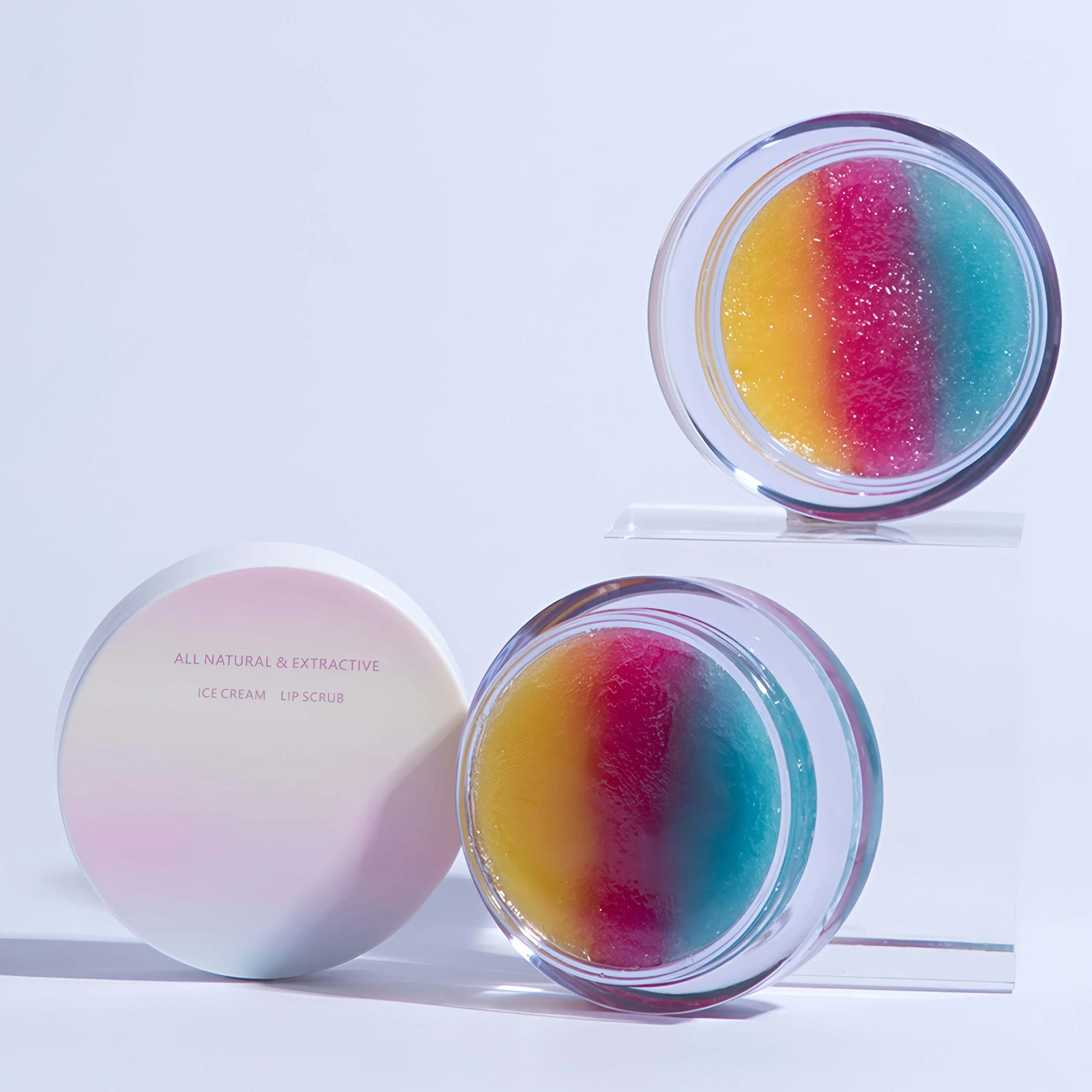 Hydrating and Moisturizing Lip Mask; Exfoliating and Mild Moisturizing Care Lip Scrub; All Natural Extractive Ice Cream Lip Scrub Solve Dry Rough Lip Problems