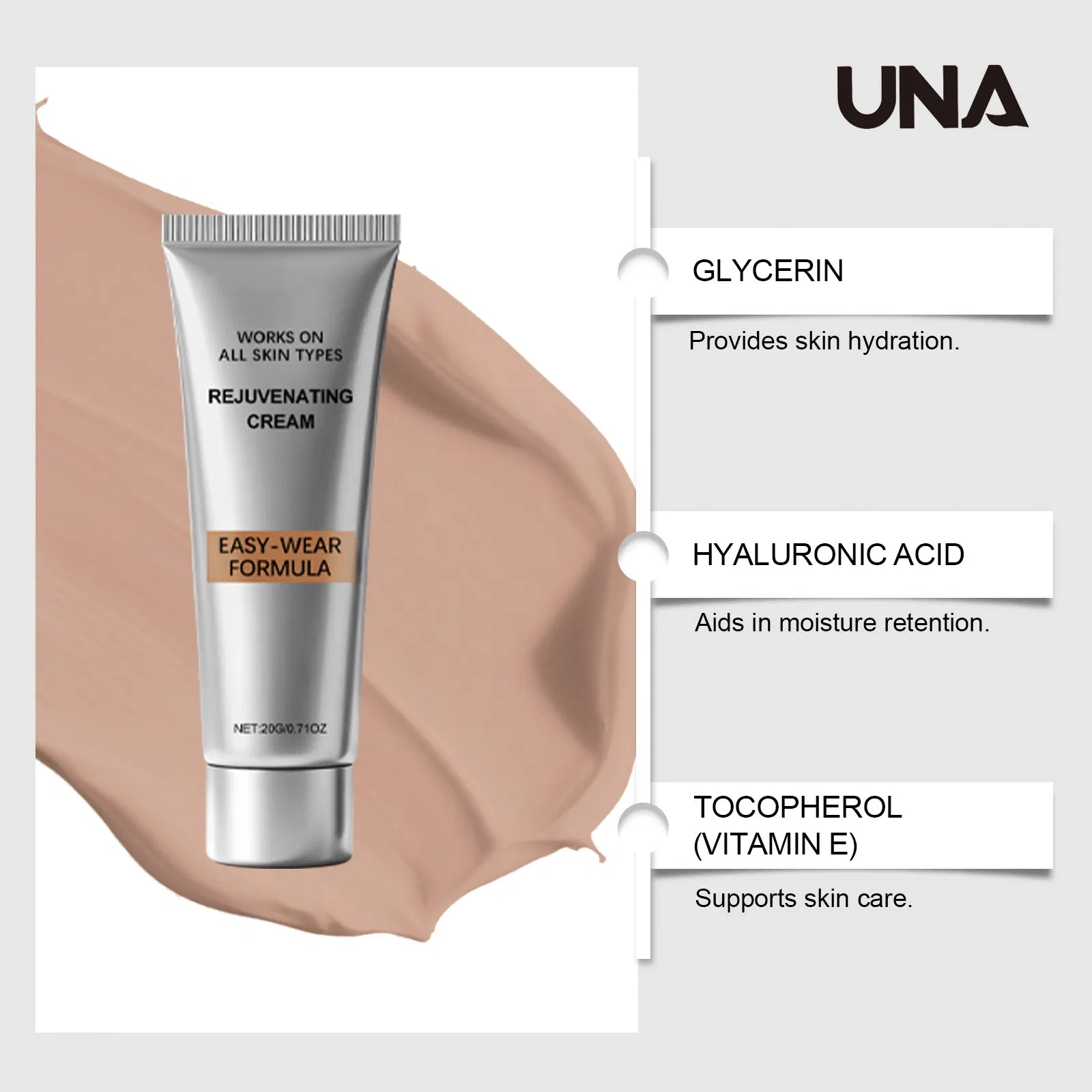 Eye Cream - Gently Nourishes and Cares for Hydrated, Smooth Eye Area Skin, Daily Hydrating Massage Cream