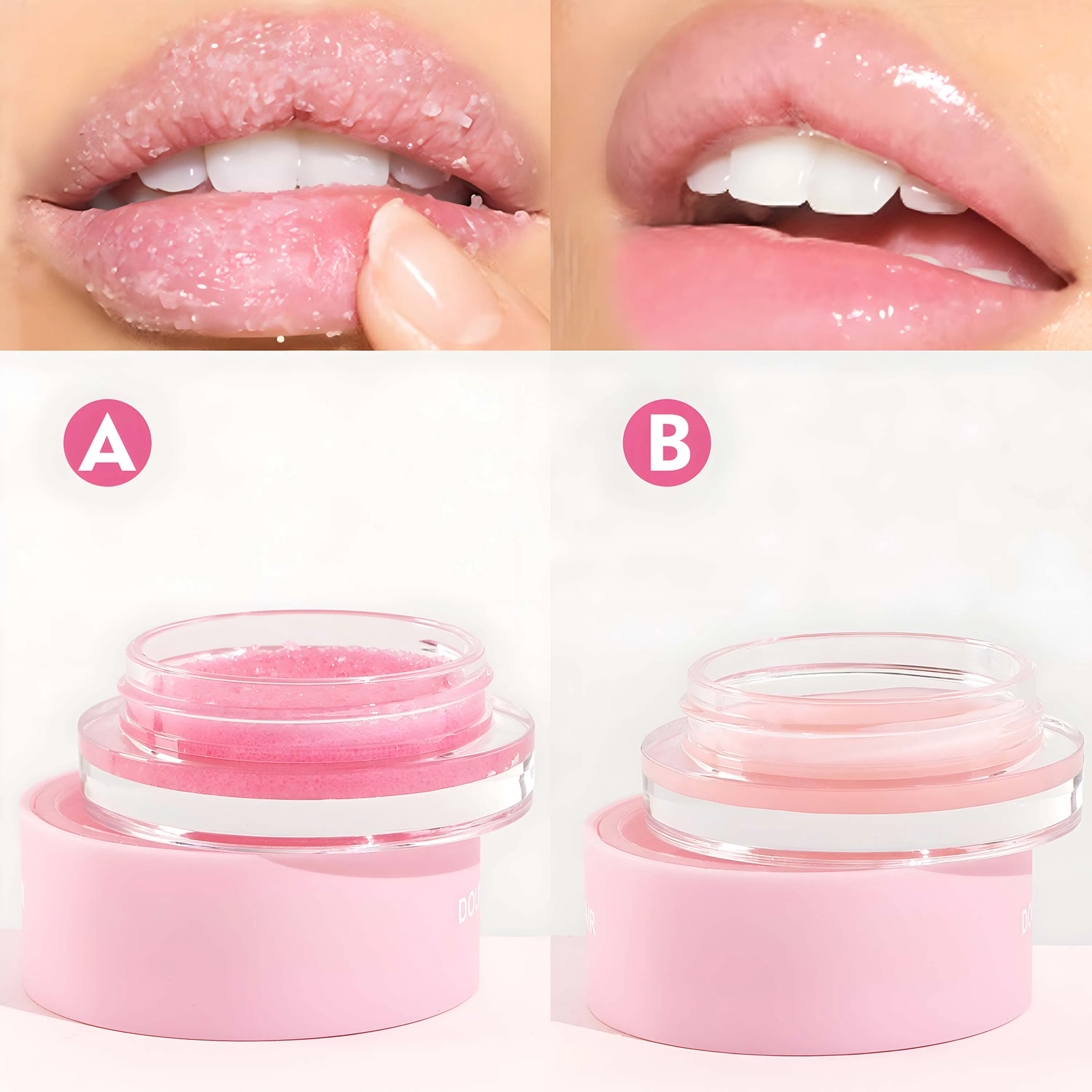 2 in 1 Softening and Moisturizing Labial Membrane &amp; Scrub Cream; Dual-Action Natural Gentle Repairing and Exfoliating Long Lasting Lip Scrub