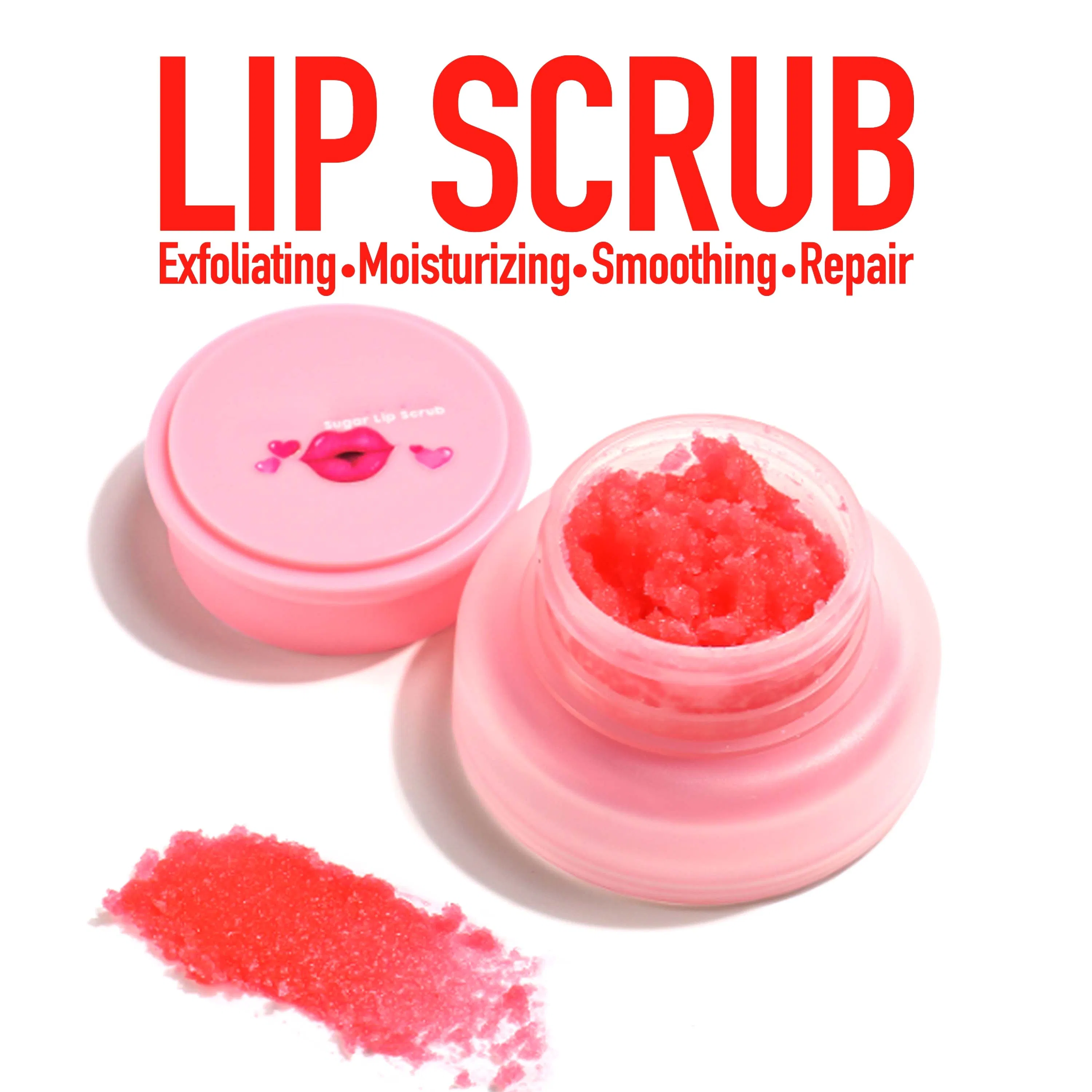 Exfoliating Moisturizing Smoothing and Repairing Lip Scrub; Natural Butters Fades Lip Wrinkles Renew Revives and Soften Lip Care Scrub