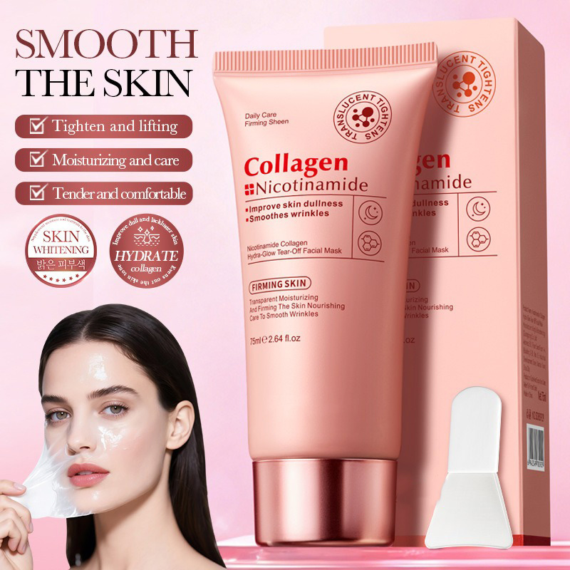 OEM Skin Firming Hydration Salmon DNA Collagen Overnight Wrapping Peel off Facial Mask