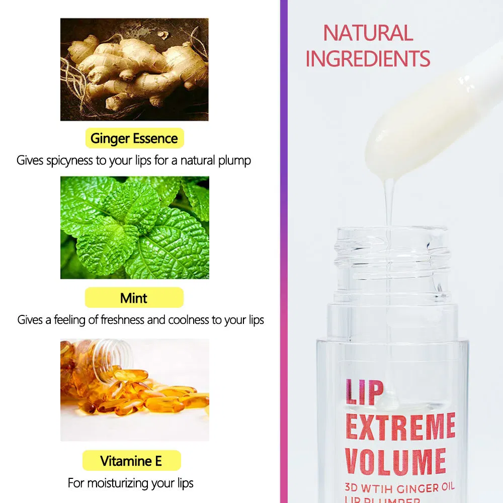 Ready to Ship Long Lasting Lip Plumper Oil Gloss Transparent Color Light