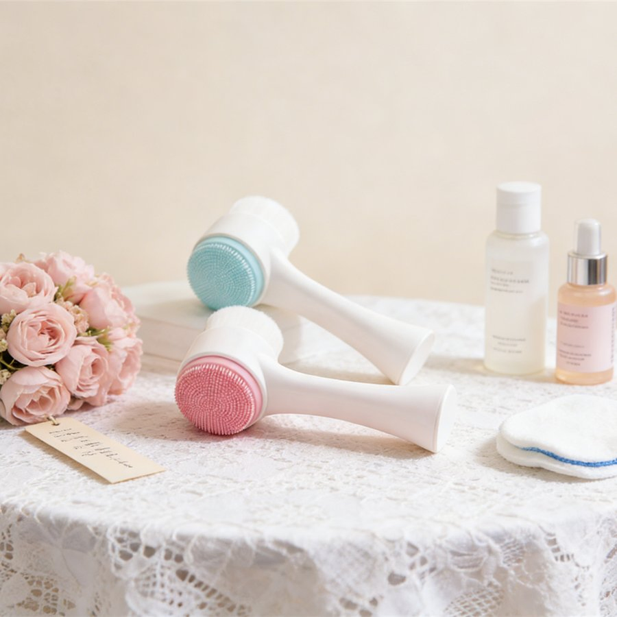 2-in-1 Silicone Facial Brush - Cleansing &amp; Massage Tool, Skin Care &amp; Makeup