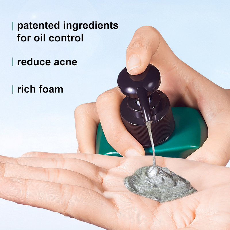 OEM Your Brand Low Price Rich Foaming Oil Control Deep Cleansing Refreshing Bamboo Charcoal Facial Cleanser for Men