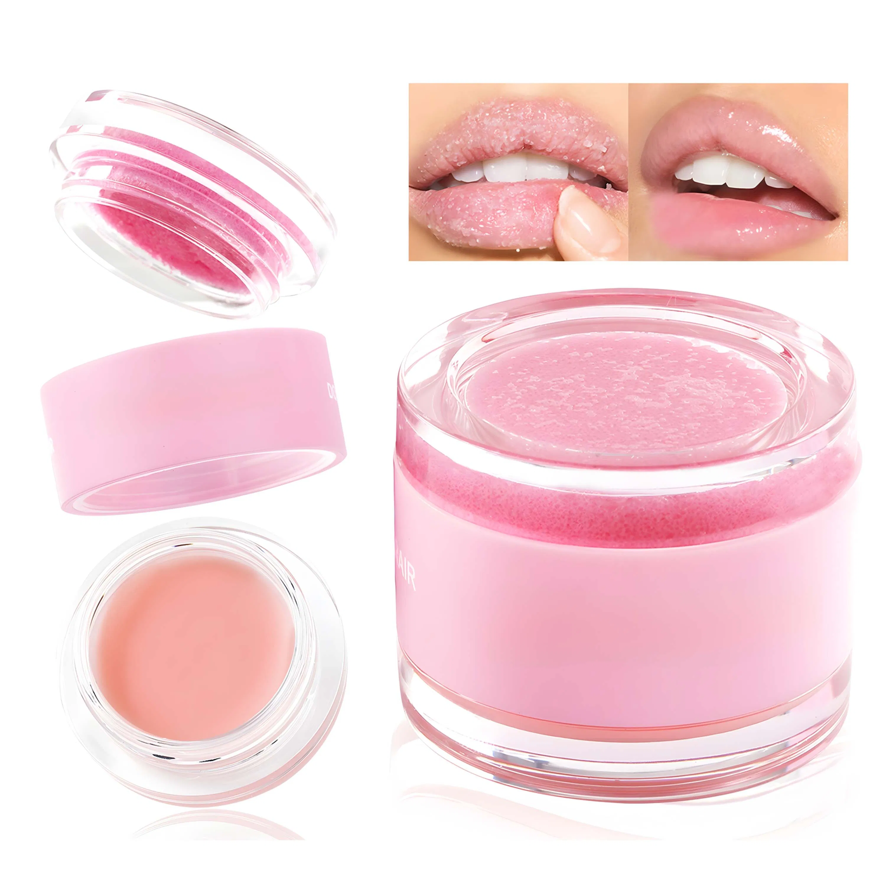 2 in 1 Softening and Moisturizing Labial Membrane &amp; Scrub Cream; Dual-Action Natural Gentle Repairing and Exfoliating Long Lasting Lip Scrub