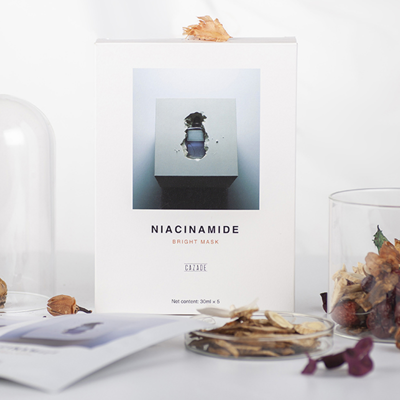 Private Label Nicotinamide Brightening Facial Sheet Mask Hydrating &amp; Soothing Anti-Aging Treatment for Sensitive Skin Care Face Mask