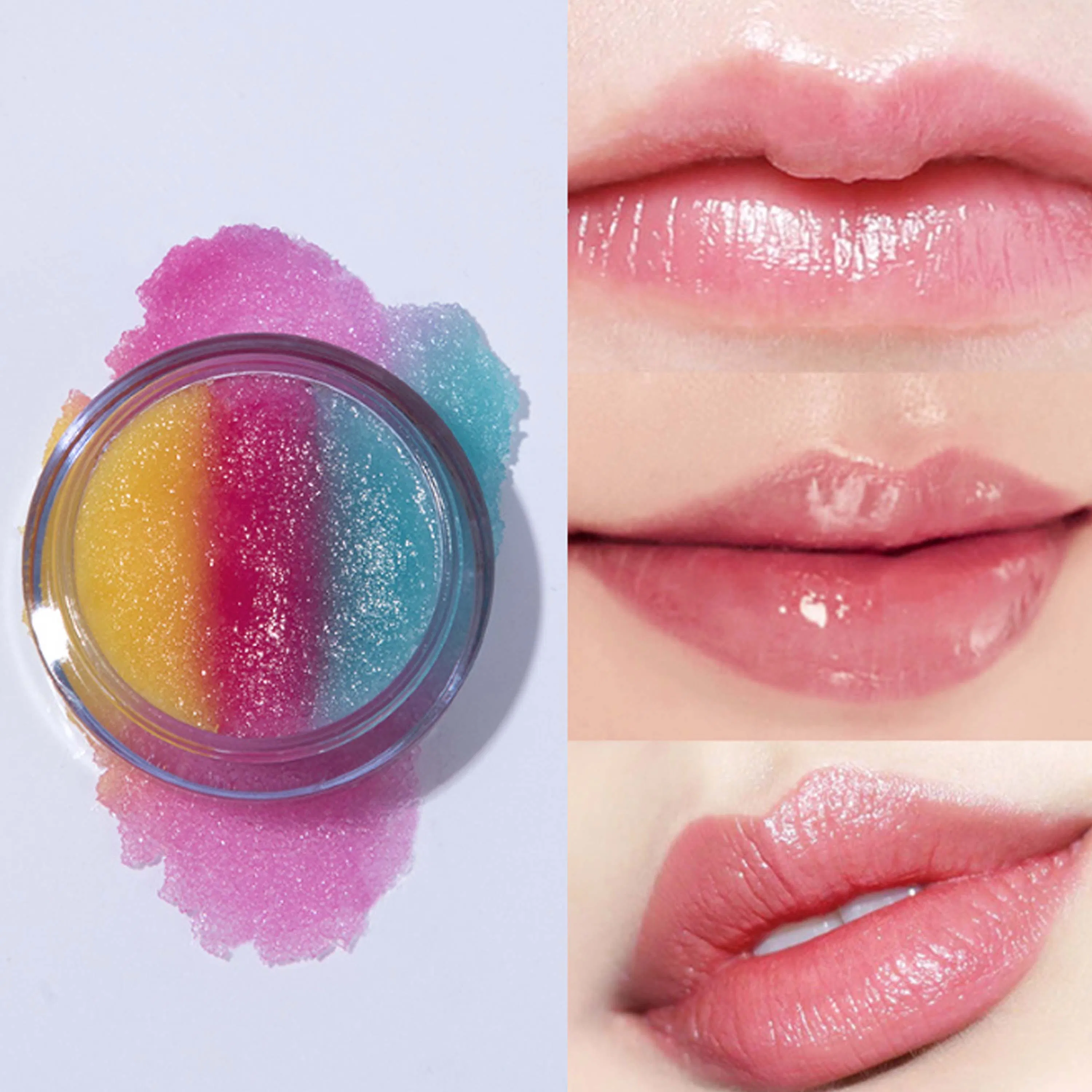 Hydrating and Moisturizing Lip Mask; Exfoliating and Mild Moisturizing Care Lip Scrub; All Natural Extractive Ice Cream Lip Scrub Solve Dry Rough Lip Problems