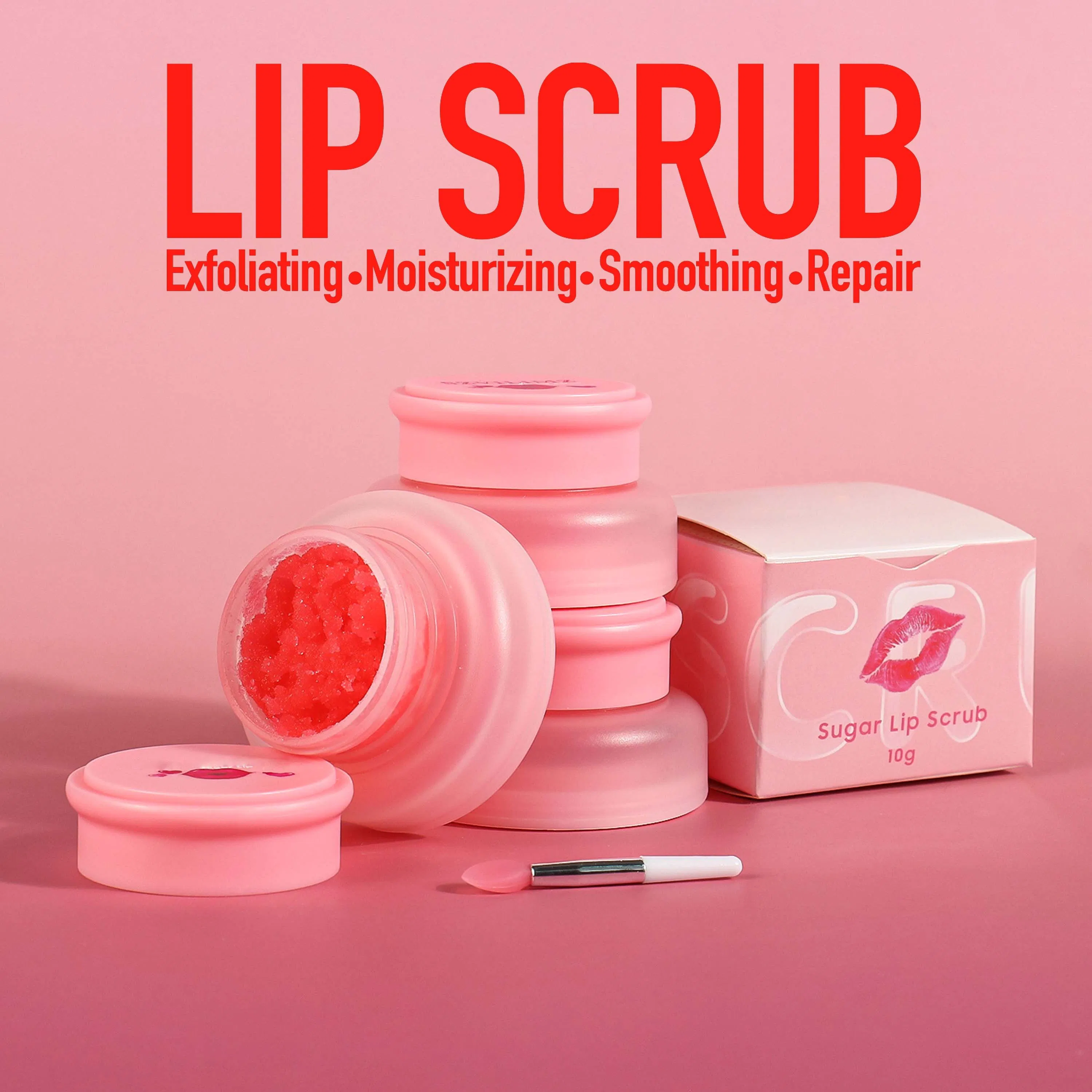 Exfoliating Moisturizing Smoothing and Repairing Lip Scrub; Natural Butters Fades Lip Wrinkles Renew Revives and Soften Lip Care Scrub