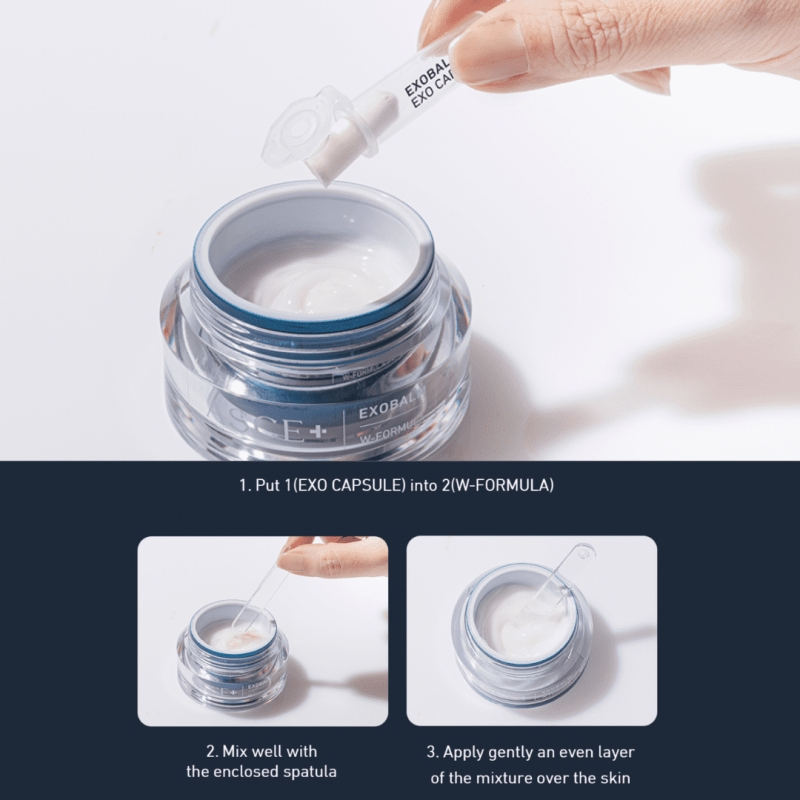 Asce Exobalm Lyophilized Exosomes Rejuvenating Intensive Home Care for Face and Eyes