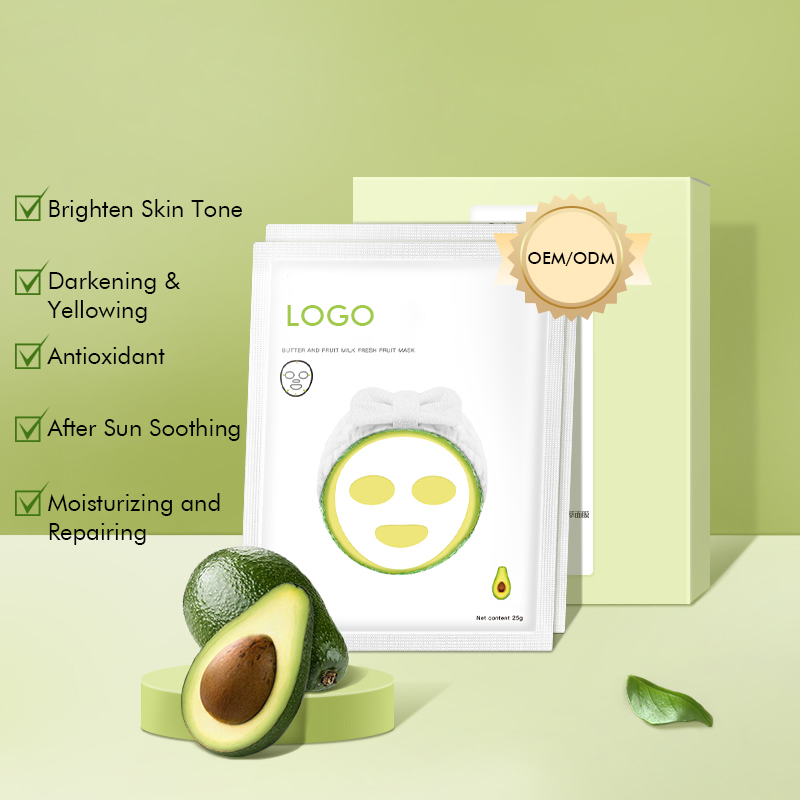100% Organic Avocado Face Sheet Mask Deep Nourishing Hydration Moisturizing &amp; Antioxidant Facial Mask Smooth Skin Soothes Sensitive Skin Improves Complexion Ski