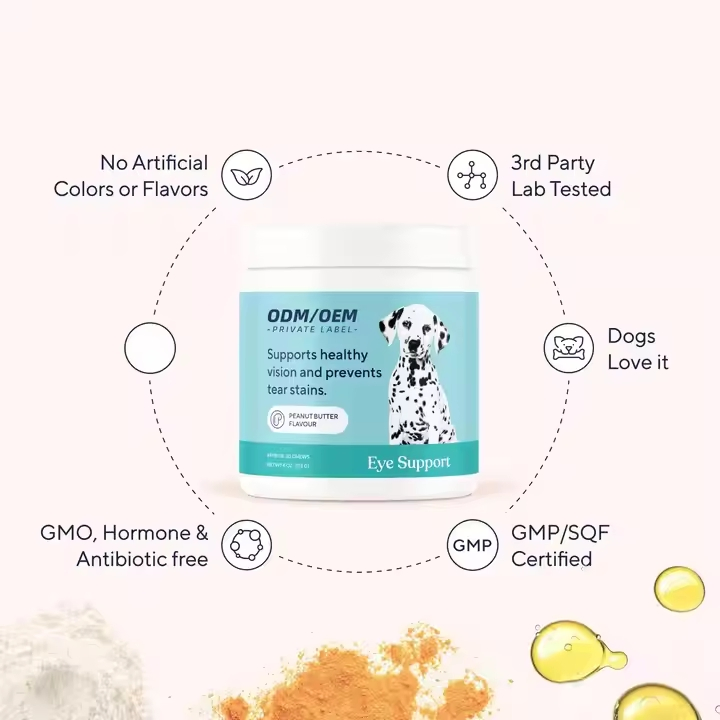 Customized Eye Care Soft Chews for Pets Prevent Tear Stains &amp; Vision Support