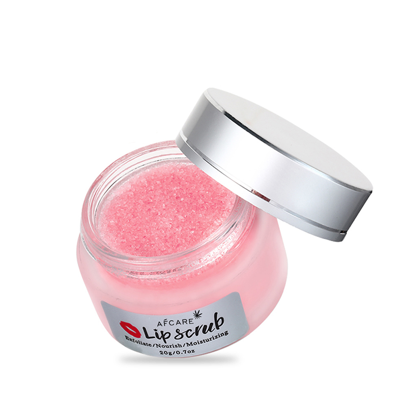 Moisturizing Exfoliating Skin Care Strawberry Flavor Pink Body Face Lip Scrub