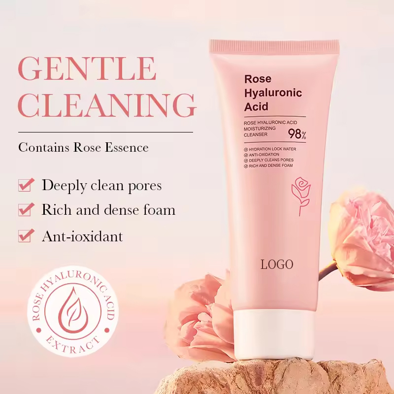 Di Tong OEM ODM Hyaluronic Acid Rose Deep Cleansing Facial Cleanser