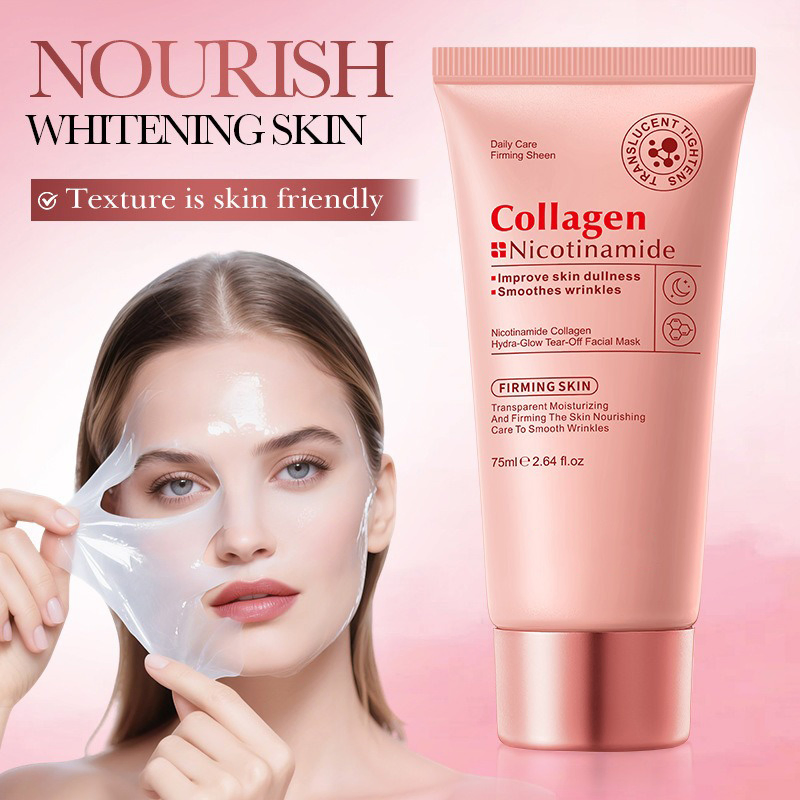 OEM Skin Firming Hydration Salmon DNA Collagen Overnight Wrapping Peel off Facial Mask
