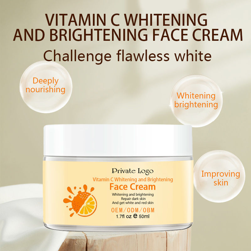Daily Use Day and Night Face Cream Custom Logo Whitening Brightening Moisturizing Vitamin C Facial Cream