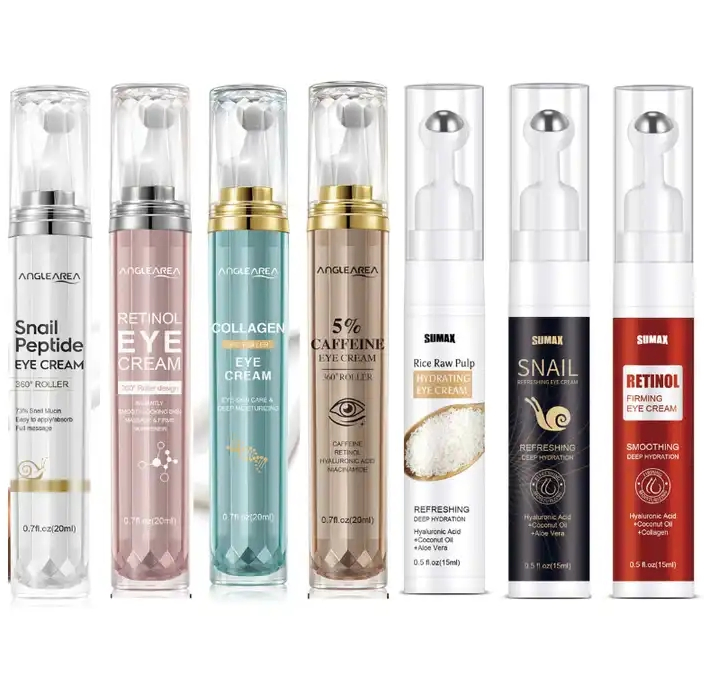 Online Wholesale and Retail 20ml Eye Cream Roll Ball Tube Cosmetic Care for Eye Skin Reduce Wrinkle 360 Roller Massage Eye Cream Serum
