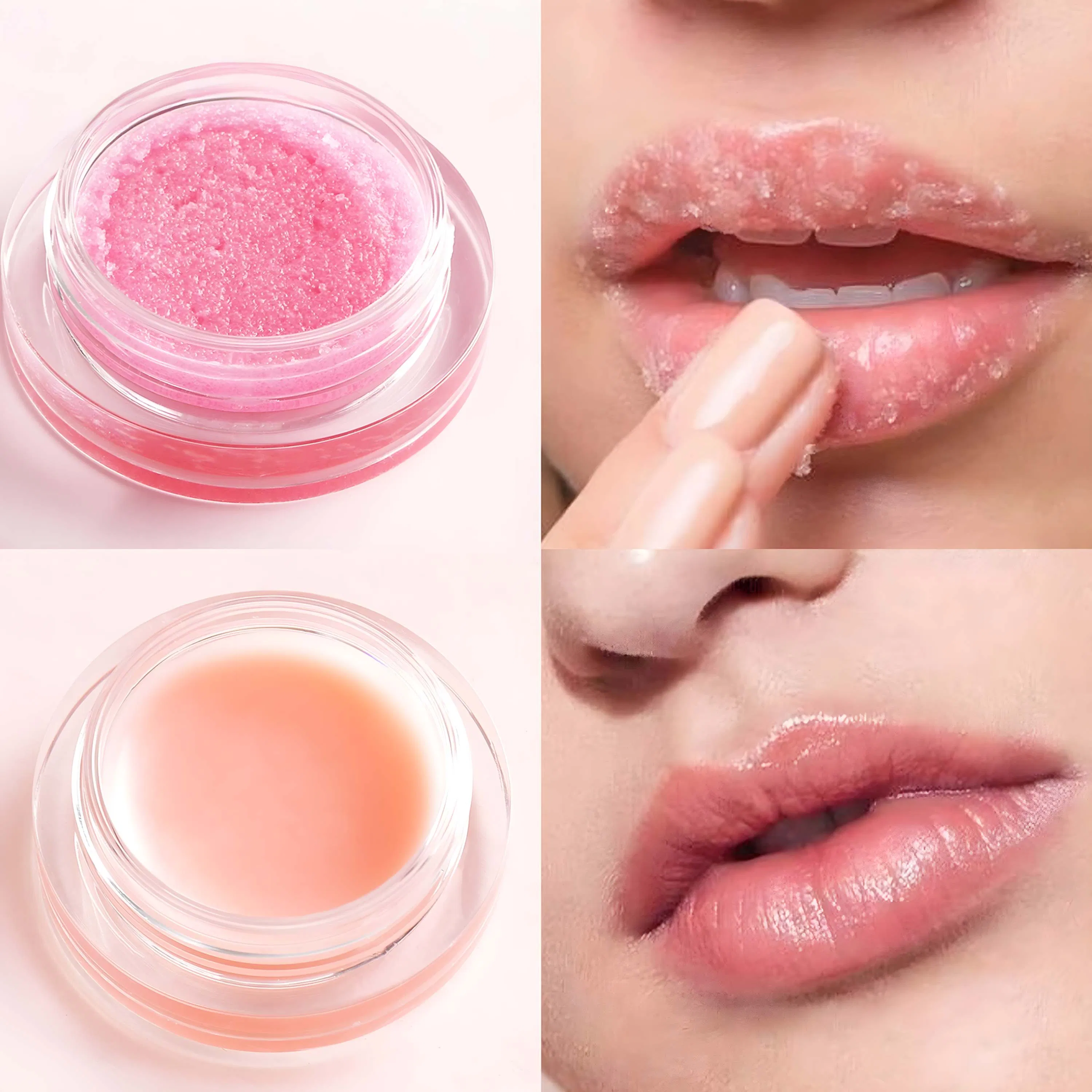 2 in 1 Softening and Moisturizing Labial Membrane &amp; Scrub Cream; Dual-Action Natural Gentle Repairing and Exfoliating Long Lasting Lip Scrub