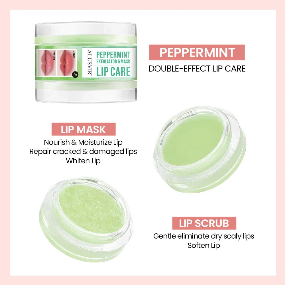 Organic Exfoliating Brightening Sugar Lip Scrub Mint Lip Scrubs Exfoliator