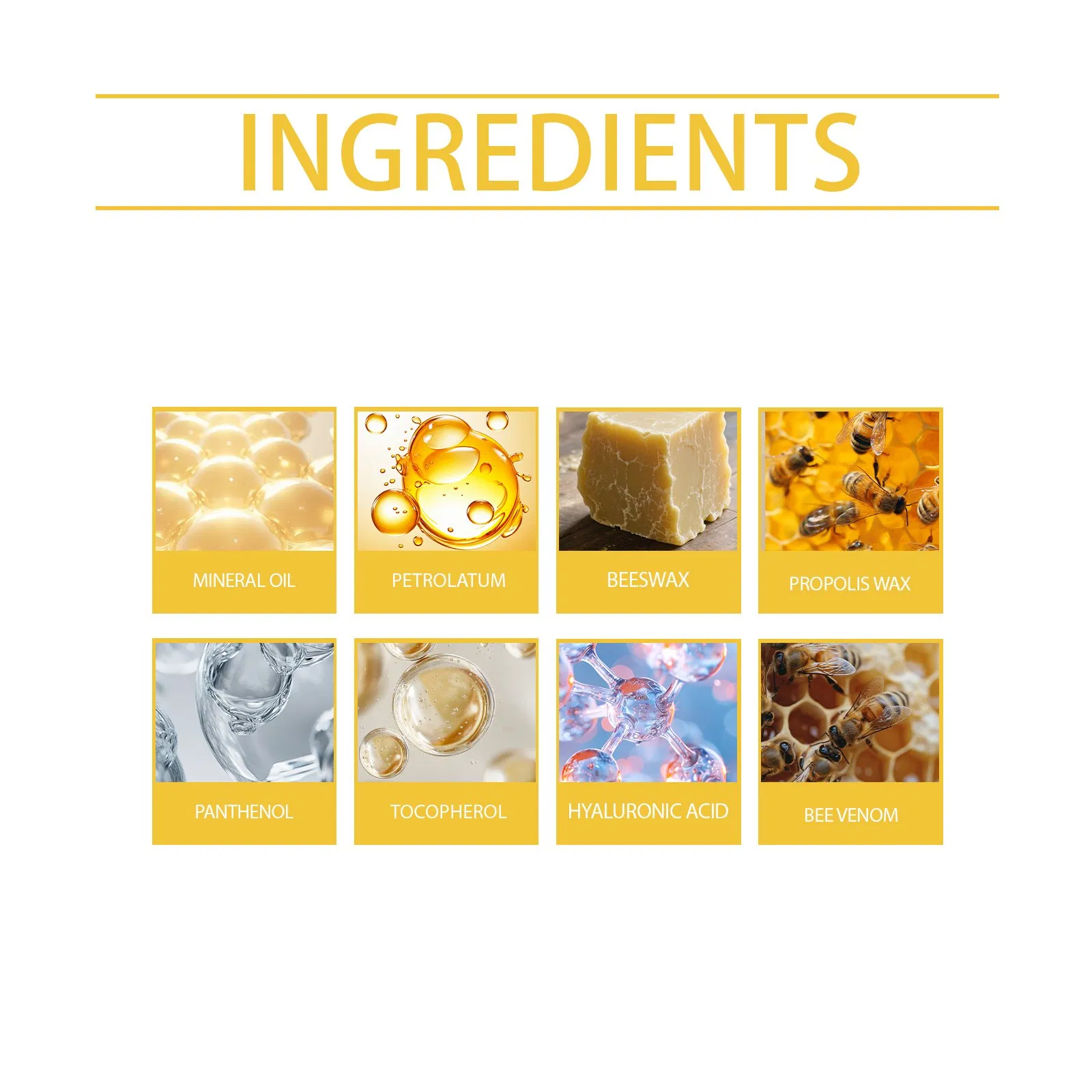 Bee Venom Moisturizing Lip Balm - Deeply Nourishes Lip Skin, Long-Lasting Hydration, Daily Lip Care