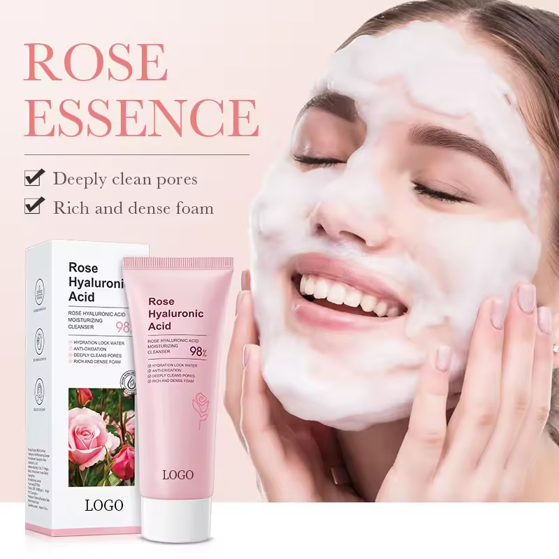 Di Tong OEM ODM Hyaluronic Acid Rose Deep Cleansing Facial Cleanser