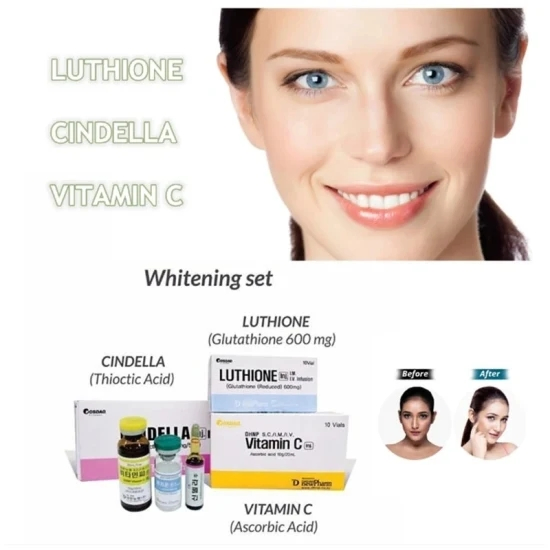 Korea Cindella Luthione 1200mg Glutathione Whitening Vitamin C 10ml*10 Skin Care